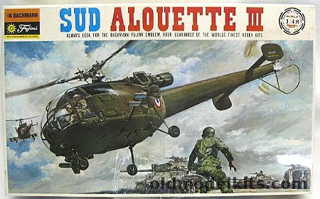 Fujimi 1/48 Aerospatiale Sud Alouette III - French Air Force or Navy / Malaysia Royal Air Force / Israel Air Force, 0744-170 plastic model kit